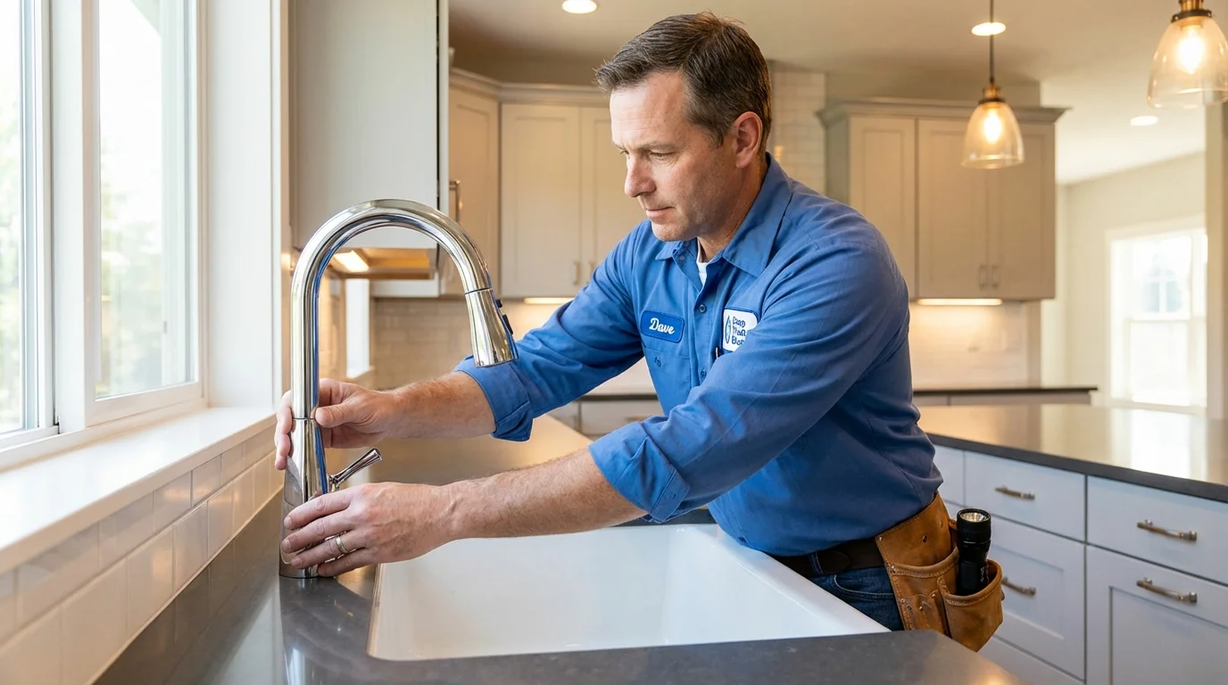 Kitchen faucet installation by Johns Plumbing LLC in Hawkinsville
